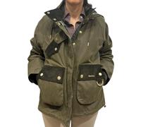 Barbour LWX1569SN91 - Giacca cerata da donna WILLOWMERE WAX JACKET, colore Sandstone/Olive, 10 UK/36 EU/6 USA
