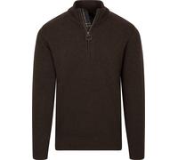 Barbour - Maglia con mezza zip Holden MKN0837 Marrone Uomo New FW26