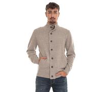 Barbour Maglione con Bottoni Zip e Toppa MKN0731ST16 Colore Stone Taglia S