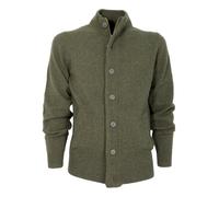 BARBOUR Maglione con Zip e Bottoni Toppa MKN0731GN73 Colore Alga Marina