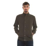 Barbour Maglione con Zip e Bottoni Toppa MKN0731GN73 Colore Alga Marina Taglia M