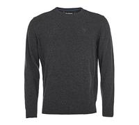 Barbour MKN345-CH51 Pullover Girocollo 100% Lana Pettinata Uomo Grigio Antracite Charcoal Grey Regular Fit (L, Charcoal Grey (Antracite))