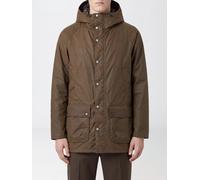 BARBOUR Parka Bedale in cotone cerato con cappuccio e tasche a toppa M Marrone