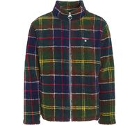 Barbour - Pile sherpa con motivo scozzese - Tartan Fleece Zip Through Sweatshirt Classic Tartan per Uomo - Taglia S - Verde