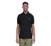 Barbour Polo Nera da Uomo con Ricamo Logo XXL