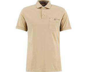 Barbour - Polo Uomo in Cotone Interlock - Premium Corpatch Tailored Polo Shirt Washed Stone per Uomo in Cotone - Taglia L - Marrone