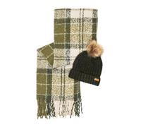 Barbour LGS0077GN51 Saltburn Beanie & Tartan Scarf Gift Set