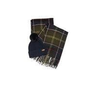 BARBOUR Set regalo berretto e sciarpa DOVER verde scuro