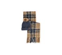BARBOUR Set regalo berretto e sciarpa SALTBURN blu