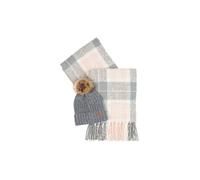 BARBOUR Set regalo berretto e sciarpa SALTBURN grigio