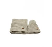 Barbour SET REGALO DONNA SCIARPA E CAPPELLO BEIGE IN PURA LANA TAGLIA UNICA