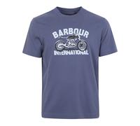 Barbour - T-shirt a Girocollo a Costine - - Tops - Uomo - Blu - M