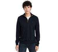 Barbour Uomo Maglia in Cotone con Mezza Zip, Navy, XL