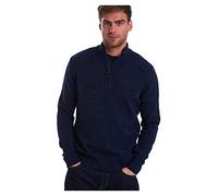 Barbour Uomo Tisbury Mezza Zip Maglia, Blu, M