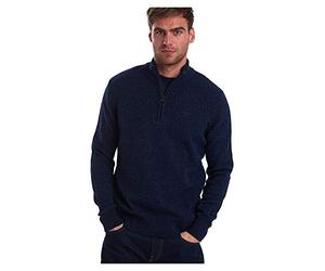Barbour Uomo Tisbury Mezza Zip Maglia, Blu, M