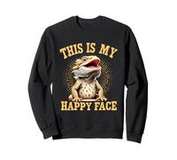 Barbuto Dragon This Is My Happy Face Eccentrico design lucertola Felpa
