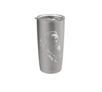Barbuto Escursionista Foresta Montagna Sentieri Vintage Natura Bicchiere termico in acciaio inox doppia parete