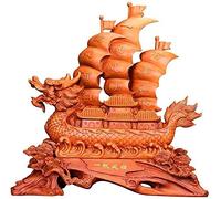 Barca a Vela Barca Ricchezza Prosperità Scultura Statua Decorazione Attira ricchezza e buona Fortuna Ornamento Casa 0827