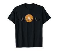 Barca a vela Heartbeat Boat Captain Sea Sailor Regalo Barca Maglietta