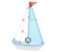 Barca a Vela in Legno Barca a Vela Desktop Modello Nautico Barca a Vela Decorazione casa Spiaggia Barca a Vela Piccola Barca in Stile mediterraneo Manuale Resina Modello di Nave