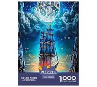 Barca a vela misteriosa Jigsaw Puzzle Impossibili 1000 Pezzi Cartoni animati colorati Decorazione Per La Casa. Rilassamento E Intelligence Per Adulti E Bambini Da 12 Anni 38x26cm/1000pcs