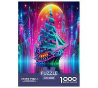 Barca a vela misteriosa Jigsaw Puzzle Impossibili 1000 Pezzi Cartoni animati colorati Decorazione Per La Casa. Rilassamento E Intelligence Per Adulti E Ragazzi Da 14 Anni 38x26cm/1000pcs