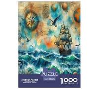 Barca a vela misteriosa Jigsaw Puzzle Impossible 1000 Pezzi Cartoni animati colorati Decorazione Per La Casa. Giochi Rilassamento E Intelligence Per Adulti E Bambini Da 12 Anni 38x26cm/1000pcs