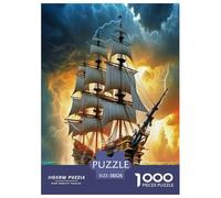 Barca a vela misteriosa Puzzle Impossible 1000 Pezzi Cartoni animati colorati Decorazione Per La Casa. Giochi Rilassamento E Intelligence Per Adulti E Ragazzi Da 14 Anni 38x26cm/1000pcs