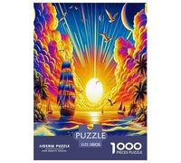 Barca a vela misteriosa Puzzle Impossible 1000Pcs Cartoni animati colorati Decorazione Per La Casa. Rilassamento E Intelligence Per Adulti E Ragazzi Da 14 Anni 38x26cm/1000pcs