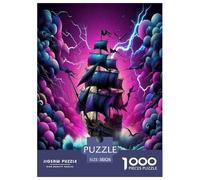 Barca a vela misteriosa Puzzle Impossible 1000Pcs Cartoni animati colorati Decorazione Per La Casa. Rilassamento E Intelligence Per Adulti E Ragazzi Da 14 Anni 38x26cm/1000pcs