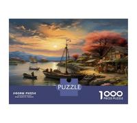 Barca all'alba Puzzle 1000 Pezzi Adulti In barche da pesca Incastro Perfetto, Un Busta Di Puzzle A Rompicapo Per Enigma Ultra Difficile, Ideale Per Serata Giochi in Scatola, Il Miglior Regalo Per G