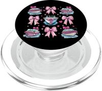 Barca Barca Capitano Boater Girl Coquette Bow Pink Mom PopSockets PopGrip per MagSafe
