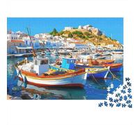 Barca da Pesca al Porto Puzzle 1000 Pezzi per Adulti 38x26cm/1000pcs
