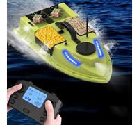 Barca Da Pesca Con Esca Gps 600m, Barca Da Pesca Con Esca A Controllo Remoto Wireless, Automatica Con Crociera Automatica E Luce Led, 4 Contenitori Per Esche E Ecoscandaglio Da 2kg
