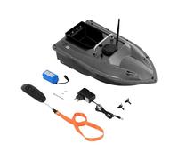 Barca da pesca da 500 m, 1,5 kg, con luce notturna e elica a tre foglie | 2-3 ore. autonomia, antigroviglio, Cruise-Control, ABS + metallo, 49 x 27 x 16 cm, per fiumi e laghetti, 110-240 V