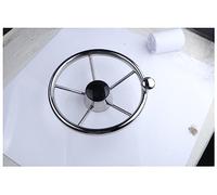 Barca Da Pesca In Acciaio Inossidabile Da 11 Pollici Volante Nero Accessori Hardware For Motoscafi For Yacht Accessori For Timoneria Yacht Di Lusso,Resistente alla corrosione(Silver A section,With ha