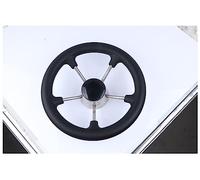 Barca Da Pesca In Acciaio Inossidabile Da 11 Pollici Volante Nero Accessori Hardware For Motoscafi For Yacht Accessori For Timoneria Yacht Di Lusso,Resistente alla corrosione(Black B1 section,Without