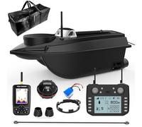 Barca da pesca RC con GPS, telecomando 800M, ritorno automatico, 180 punti di accesso, capacità 3 kg, funzionamento ad alta velocità, 12 V 2,4 G, luci LED