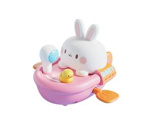 Barca giocattolo da bagno per la vasca da bagno, simpatica barca a forma di animale con coulisse da avvolgere, galleggiante, giocattolo da bagno per bambini, per bagno, piscina, lago e cosa