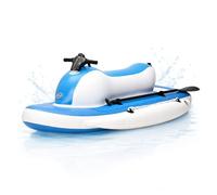 Barca Gonfiabile Aggiornata per Adulti | Scooter Acquatico per 1-2 Persone con Controllo a Doppia Modalità, Maniglia di Sterzo, Paddle e Assistenza al Nuoto per Avventure al Lago Unpowered