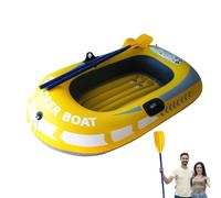 Barca gonfiabile - barca da in canoa in PVC con doppia pagaia - zattera gonfiabile pieghevole | Barche per gommone per alimentari per la deriva, la, gli sport acquatici, i viaggi, l'attivi