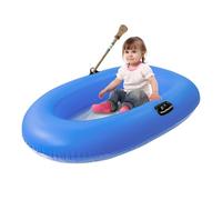 Barca gonfiabile per piscina - Materassino galleggiante con fondo trasparente | Barca per lago da 160 x 110 cm per bambini e adulti per rilassarsi, galleggiante e canottaggio con capacità di 80 kg