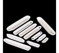Barca in ceramica di alluminio con un foro 40 * 10 * 7, 77 * 13 * 8, 88 * 15 * 9, 97 * 17 * 12mm Crogiolo in alluminio/crogiolo in corindone Al2O3 a forma di nave(Golden)