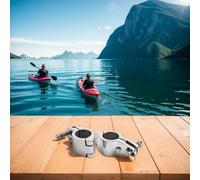 Barca per Bimini Top fissaggio Hardware Set in acciaio inossidabile 316 con ganascia incernierata e design a occhiello scorrevole (25 mm)