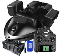 Barca per cibo con GPS RC, barca per esche da pesca, barca GPS Cruise con batteria da 12000 mAh (nero)