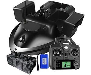 Barca per cibo con GPS Rc, barca per esche da pesca, barca GPS Cruise con batteria da 12000 mAh (Nero)