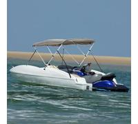 Barca persenning, telo per barca, copertura per barca, copertura per barca, 3 bow bimini top con parti laterali, 183 x (185-198) x 137 cm, copertura per barca, facile da montare