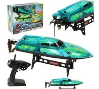 barca RC Revolt Illuminator verde 20 km/h, portata 150 m, 2.4 GHz
