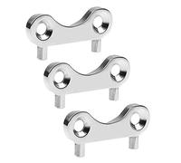 Barca Serbatoio Deck Filler Chiave di Ricambio Barca Durevole Deck Riempimento Chiave Piastra in Acciaio Inox 316 Heavy Duty Marine Gas Cap Aperto Strumento di Sostituzione for Deck Filler 3 Pezzi