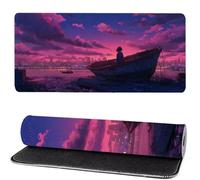 Barca Tappetino Mouse 800x400x3mm, Tappetino Mouse xxl Città, Con Bordo di Cucitura, Accessori per Computer, Laptop Scrivania Pad Antiscivolante, Per la Decorazione Del Desktop in Ufficio MM-66